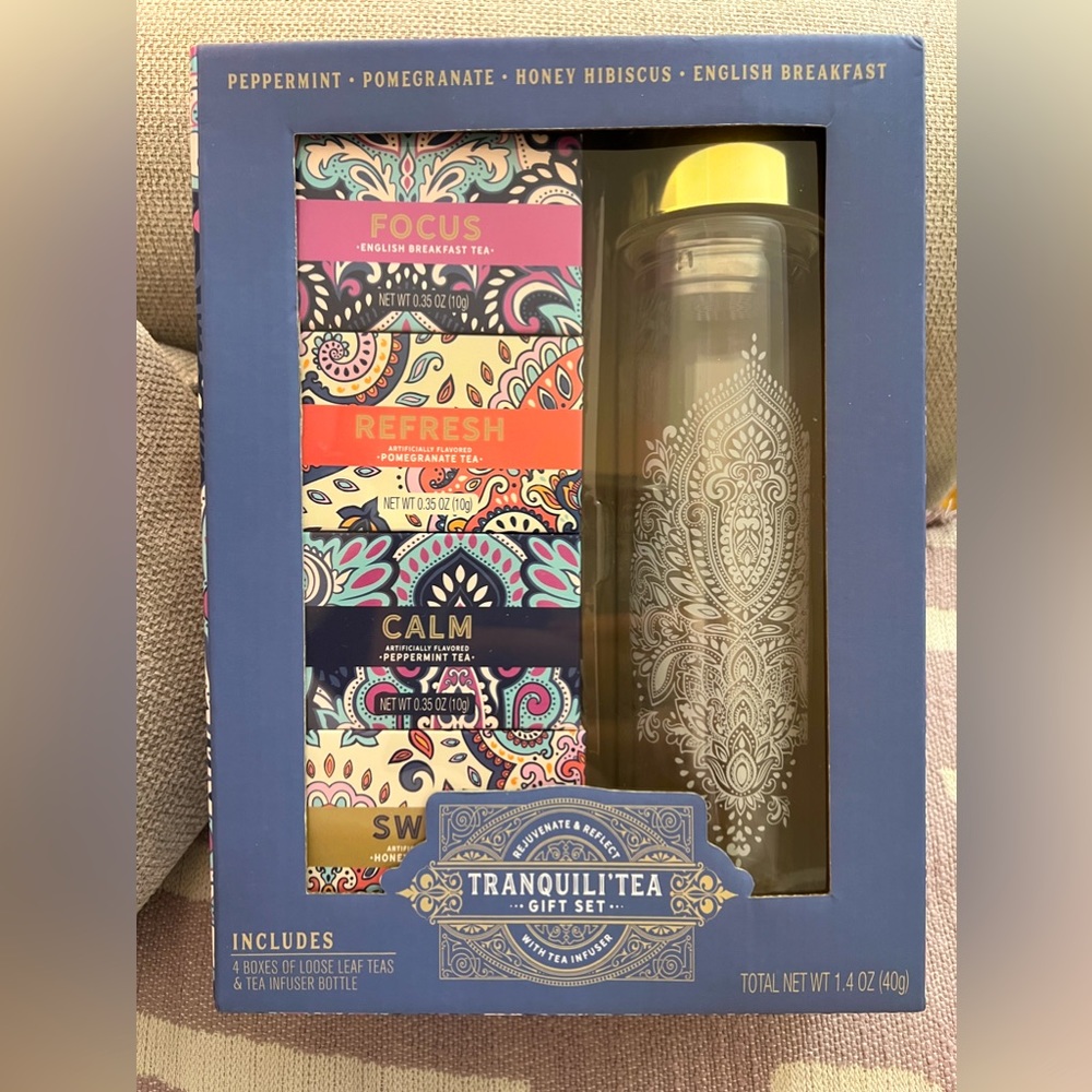Tranquili’tea Gift Set (Tea Infuser Bottle & Loose Teas)